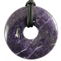 Pendentif donut fluorine lilas