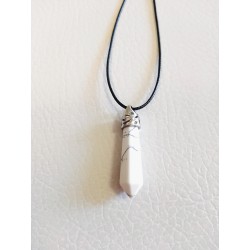 Pendentif pointe howlite