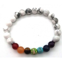 Howlite + 7 chakras