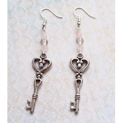 Quartz cristal et quartz rose